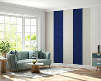 Bold navy and white stripes

