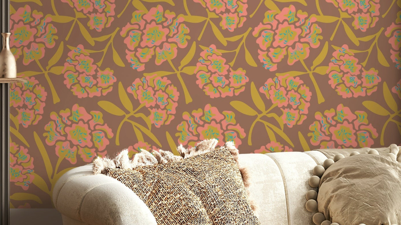 Vintage floral wallpaper for walls

