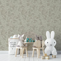 Neutral wall mural wallpaper for cozy living room

