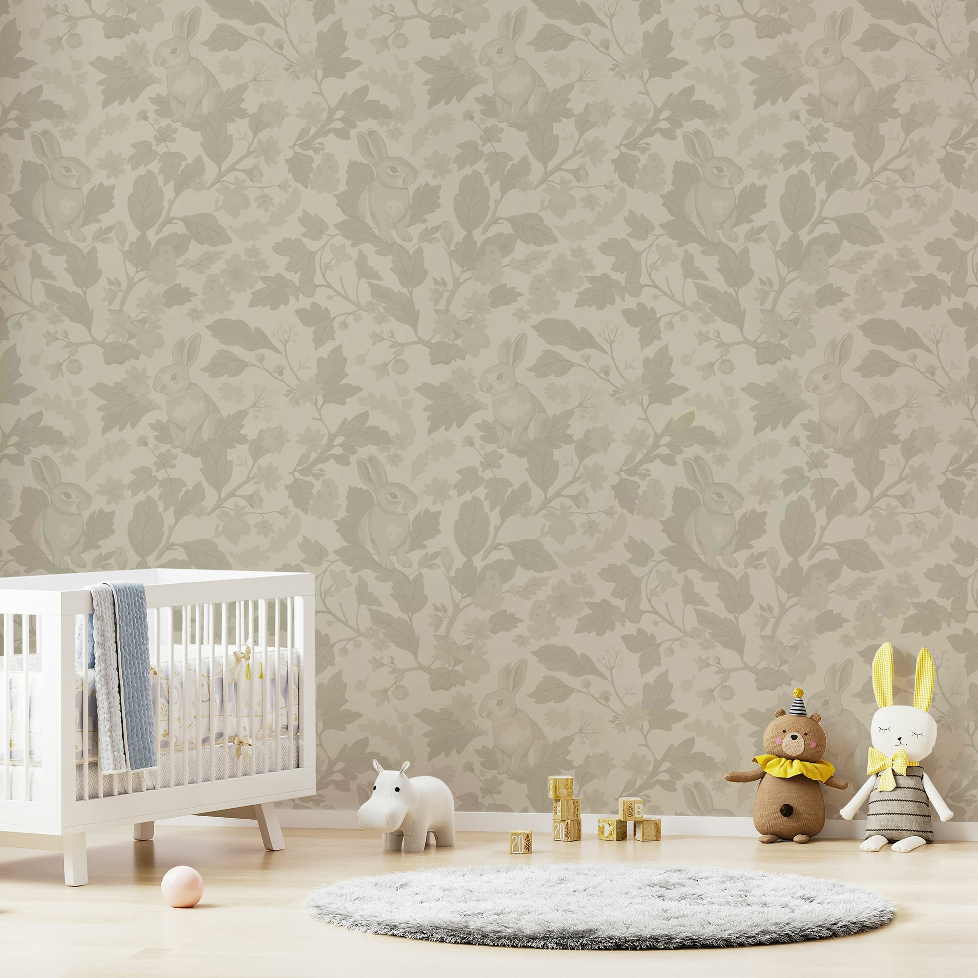 Subtle pattern wallpaper in beige tones

