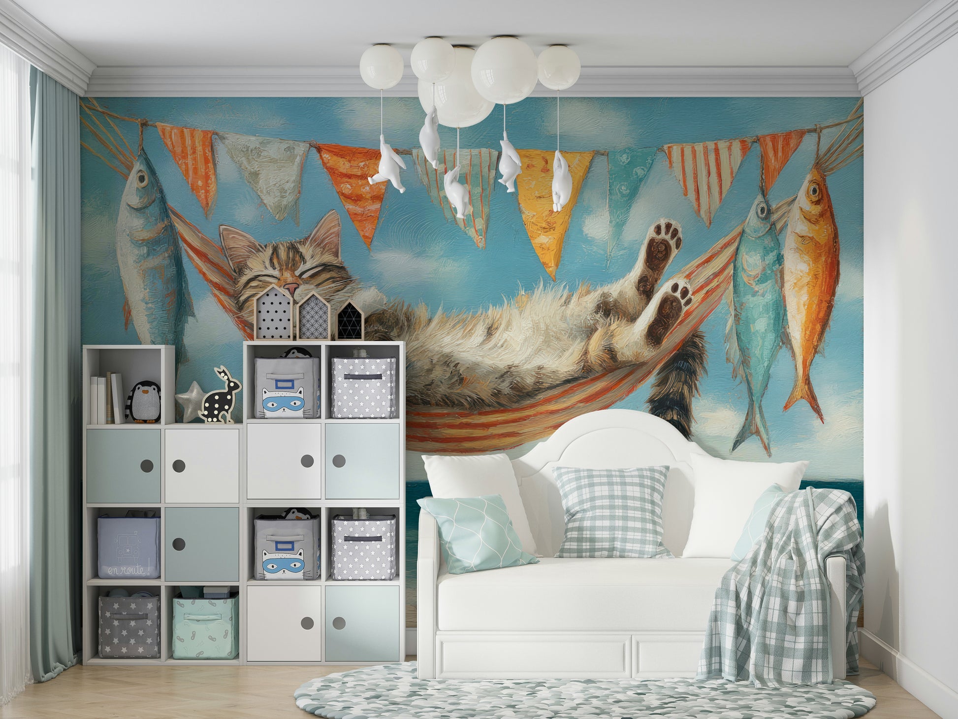 Bedroom seaside mural

