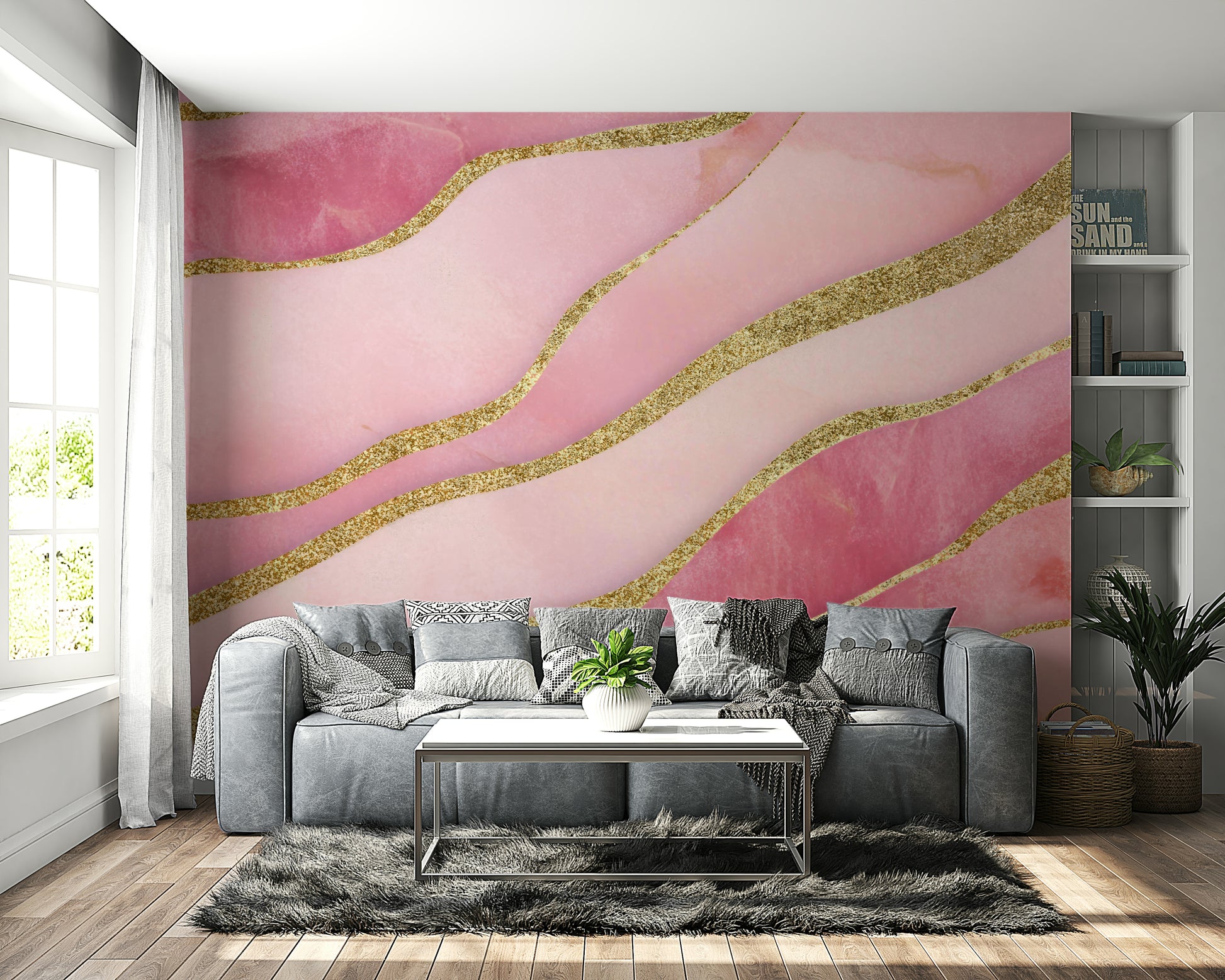 Rose Gold Glamour wall mural

