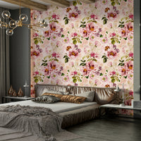 Dramatic grandmillennial floral wallpaper for walls


