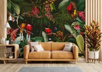 Exotic night paradise mural bringing tropical beauty indoors.