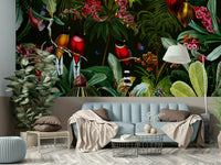 Exotic tropical vintage mural for a peaceful home vibe.

