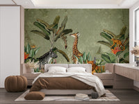 Safari-themed wall mural bringing the wild into your home.

