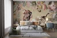 Vintage botanical wall mural bringing nature’s beauty indoors


