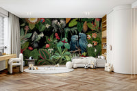 Vintage-inspired tropical mural collage for any room

