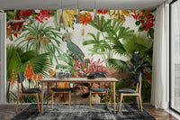 Nature-inspired tropical mural with a vintage twist

