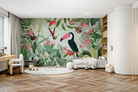 Wallpaper for walls with a classic tropical vintage design

