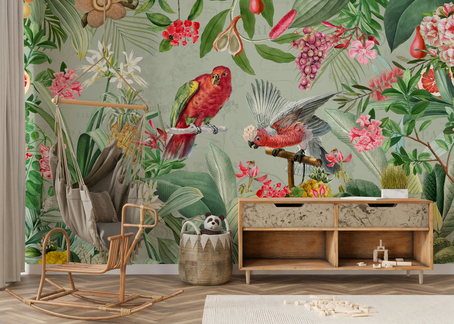 Vintage garden of eden wall mural for living rooms

