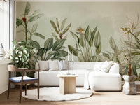 Calming nature mural for relaxing room ambiance

