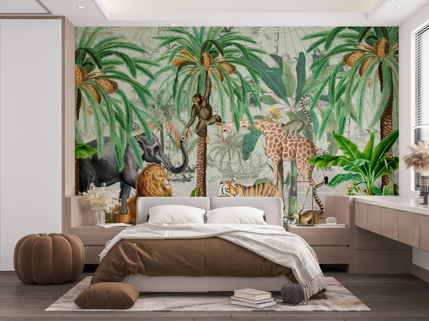 Detailed tropical wallpaper for homes

