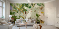 Colorful tropical wallpaper for interiors

