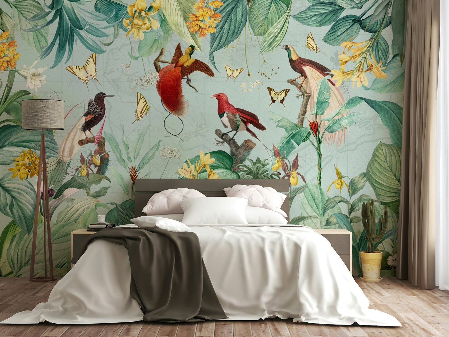 Lush foliage wallpaper design

