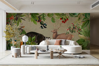 Rustic woodland mural wallpaper

