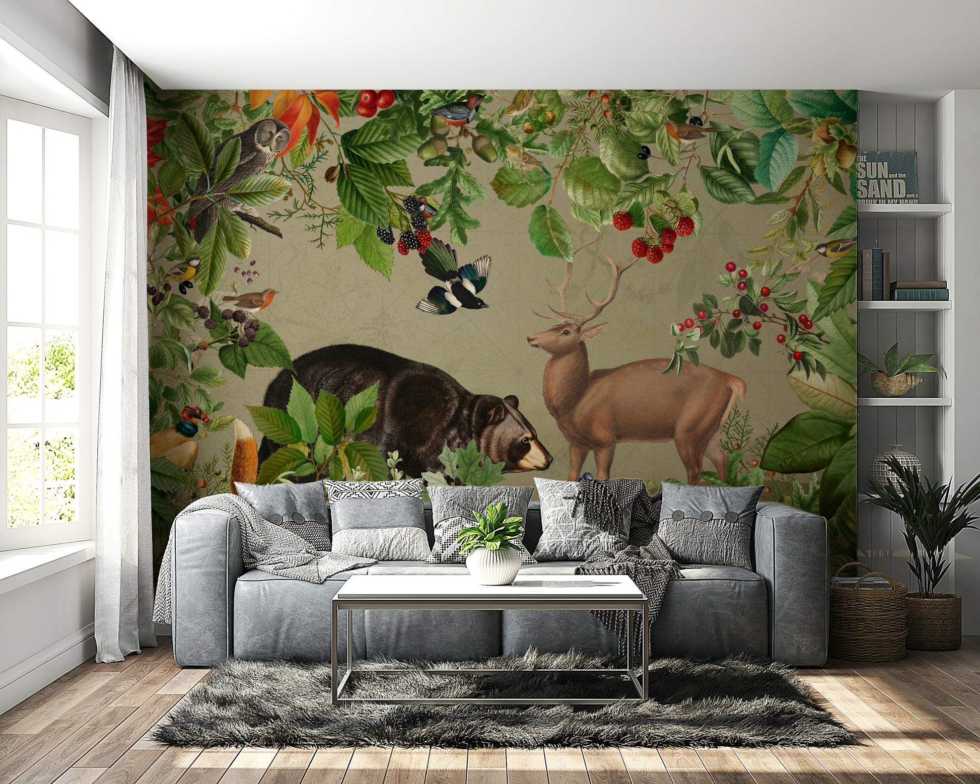 Gentle wildlife wallpaper for walls

