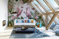 Nature-inspired wallpaper with soft colors

