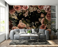 Bold flower wallpaper for feature walls

