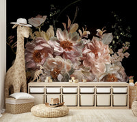 Soft flower wallpaper for living rooms

