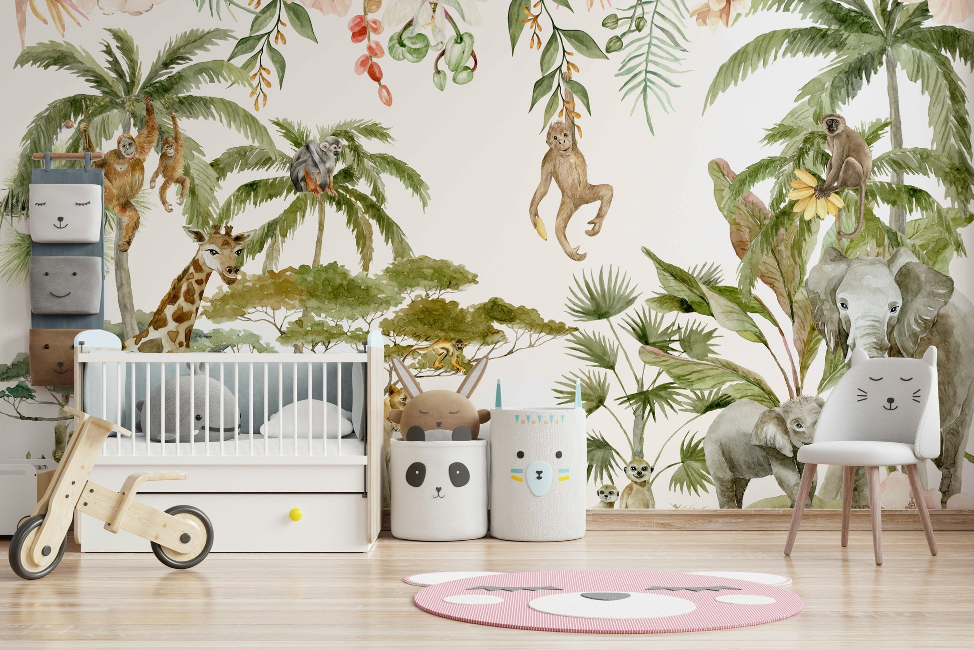 Gentle watercolor animal wallpaper

