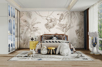 Elegant vintage wallpaper with nature motifs

