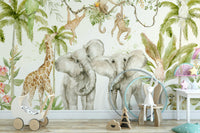 Nature-inspired tropical wallpaper for bedrooms

