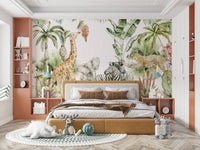 Hand-painted forest wall mural

