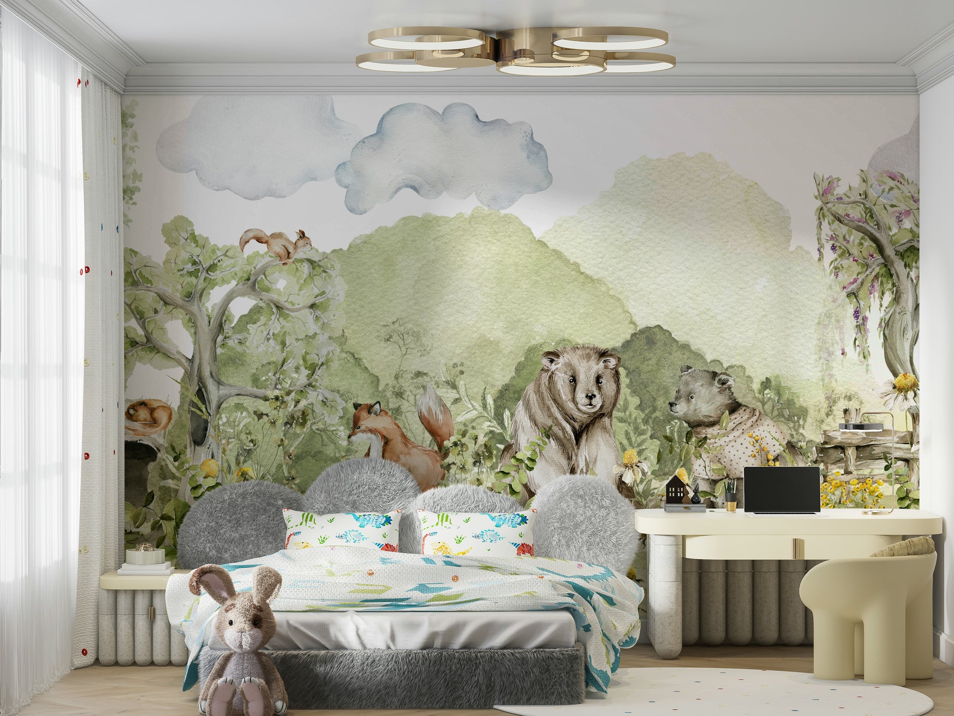 Whimsical wallpaper for kids’ bedrooms

