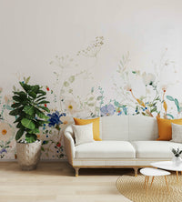 Bedroom floral wall mural

