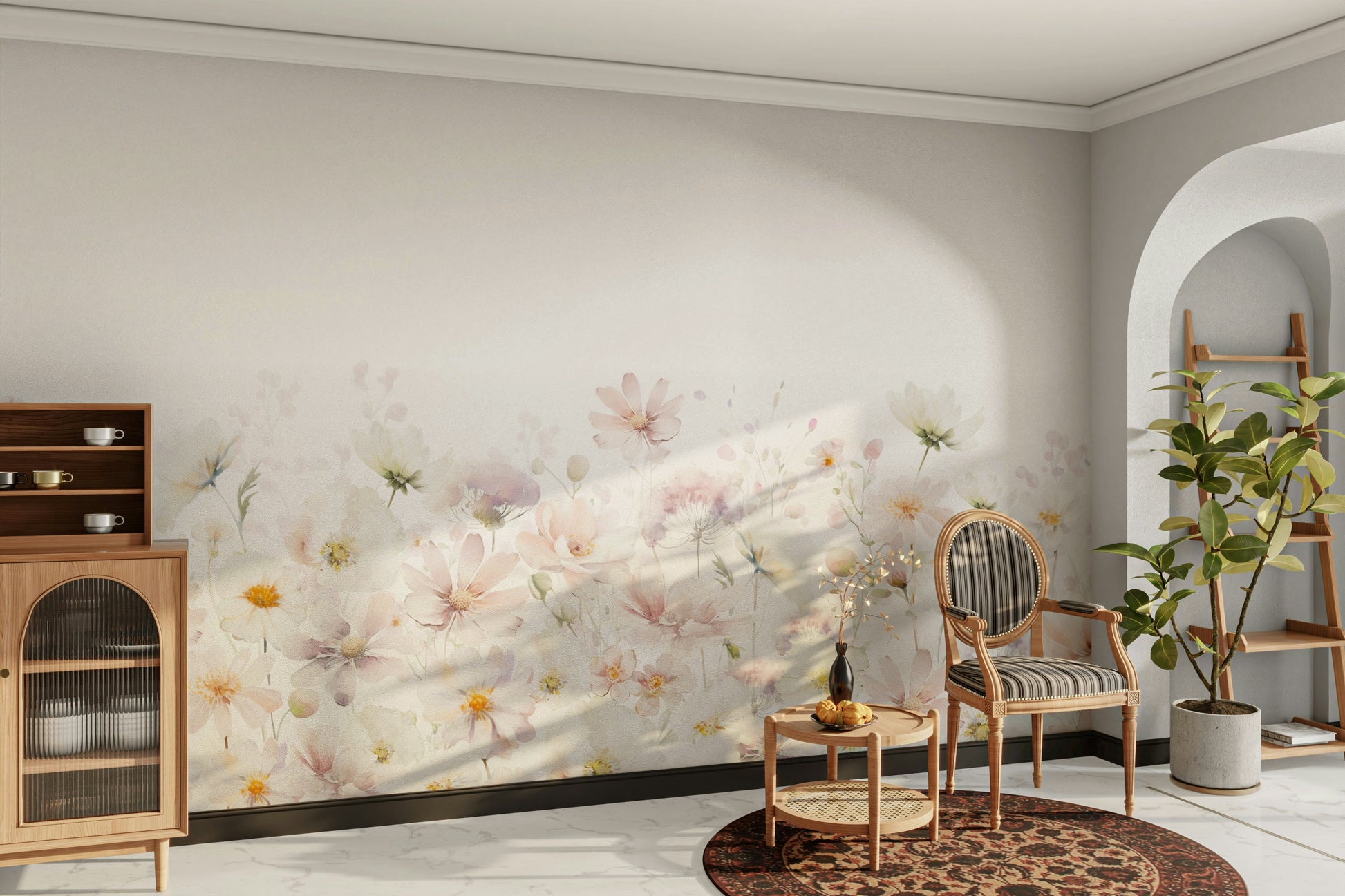 Durable watercolor mural wallpaper

