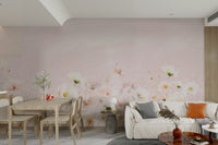 Natural floral wallpaper look

