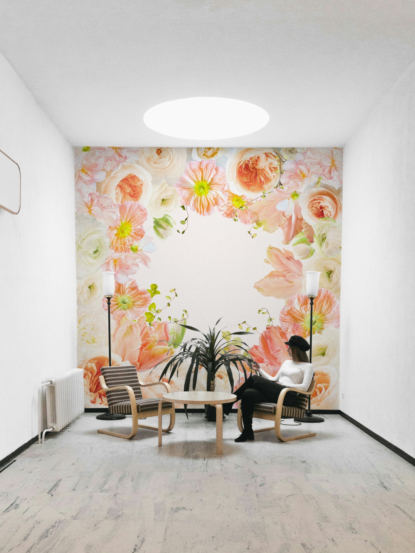 Gentle botanical shapes wallpaper

