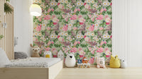 Soft floral wallpaper for walls

