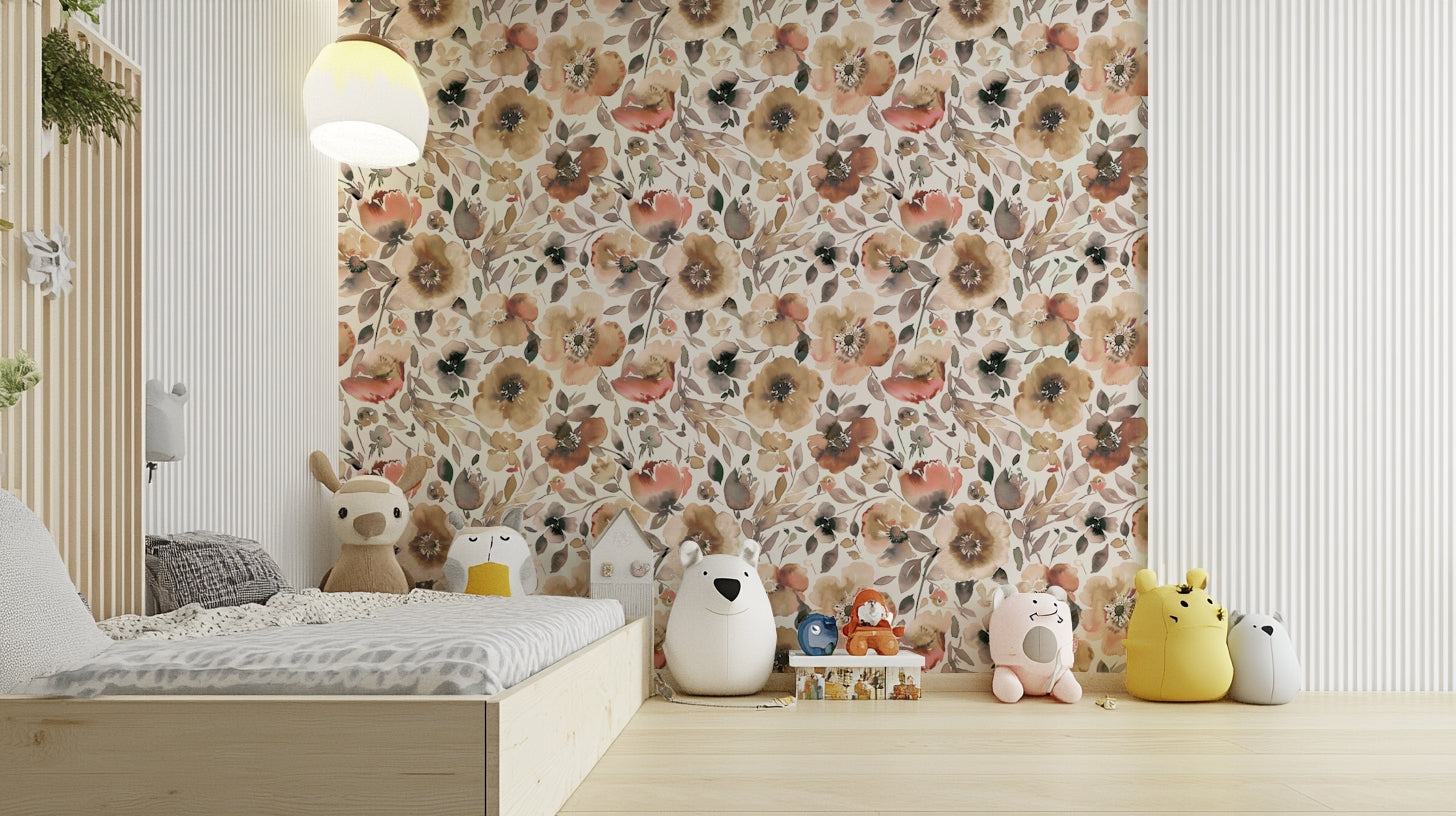 Hand-drawn poppy design with a psychedelic vintage twist.

