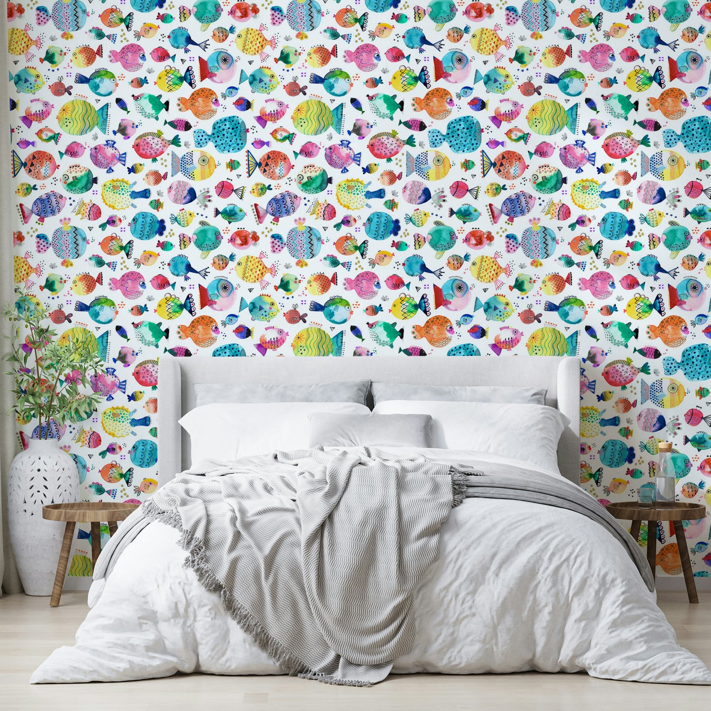 Kids wallpaper featuring fun underwater animals and ocean life.

