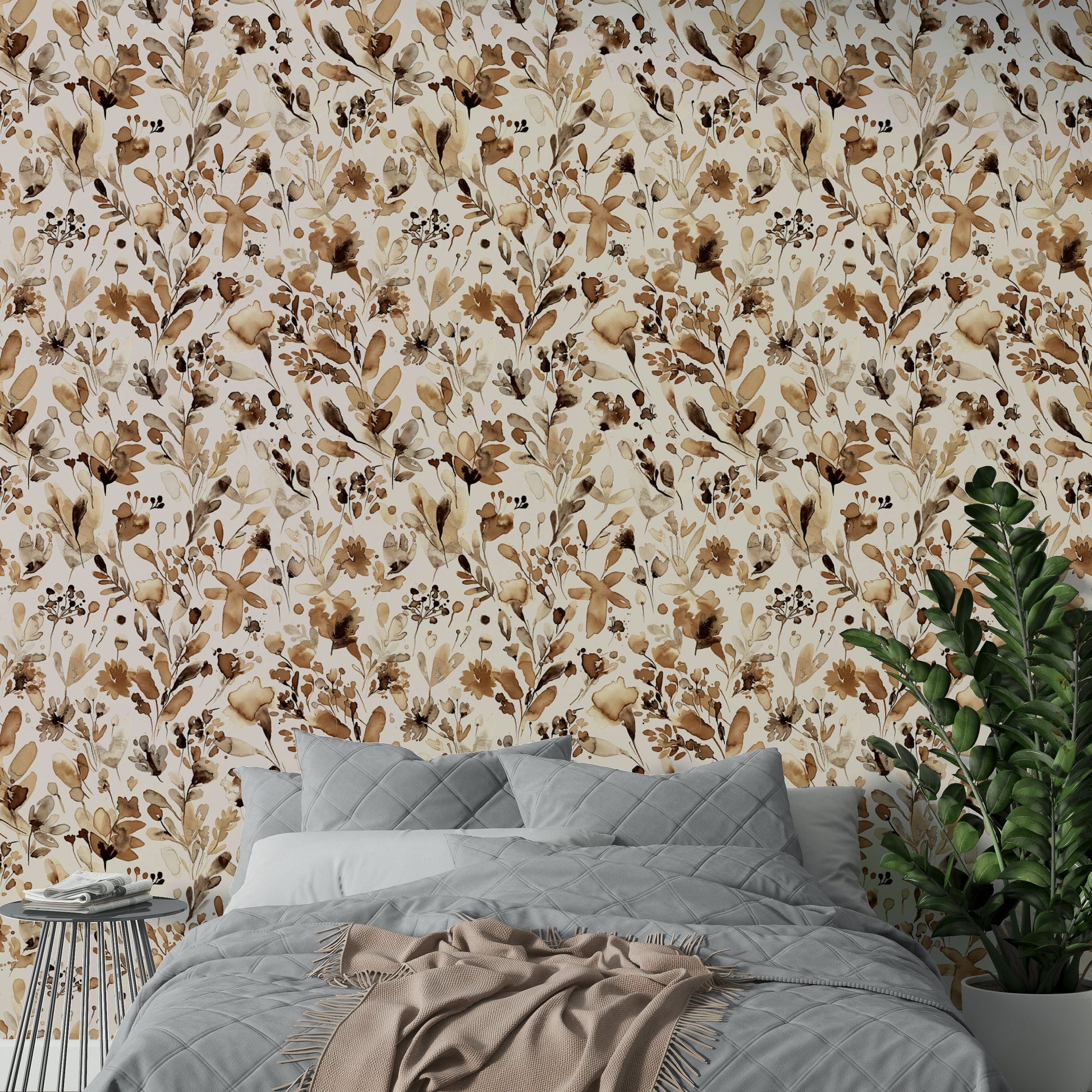 Warm botanical design with natural tones and simple charm.

