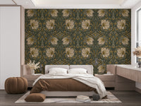 Elegant floral wallpaper for living rooms

