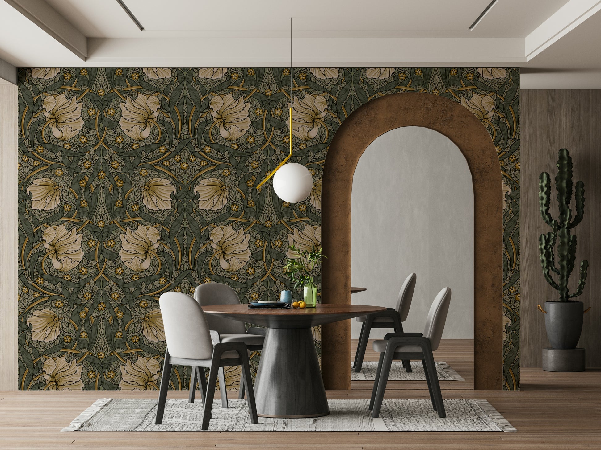 Victorian floral wallpaper design

