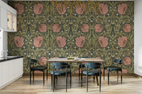 Victorian floral wallpaper design

