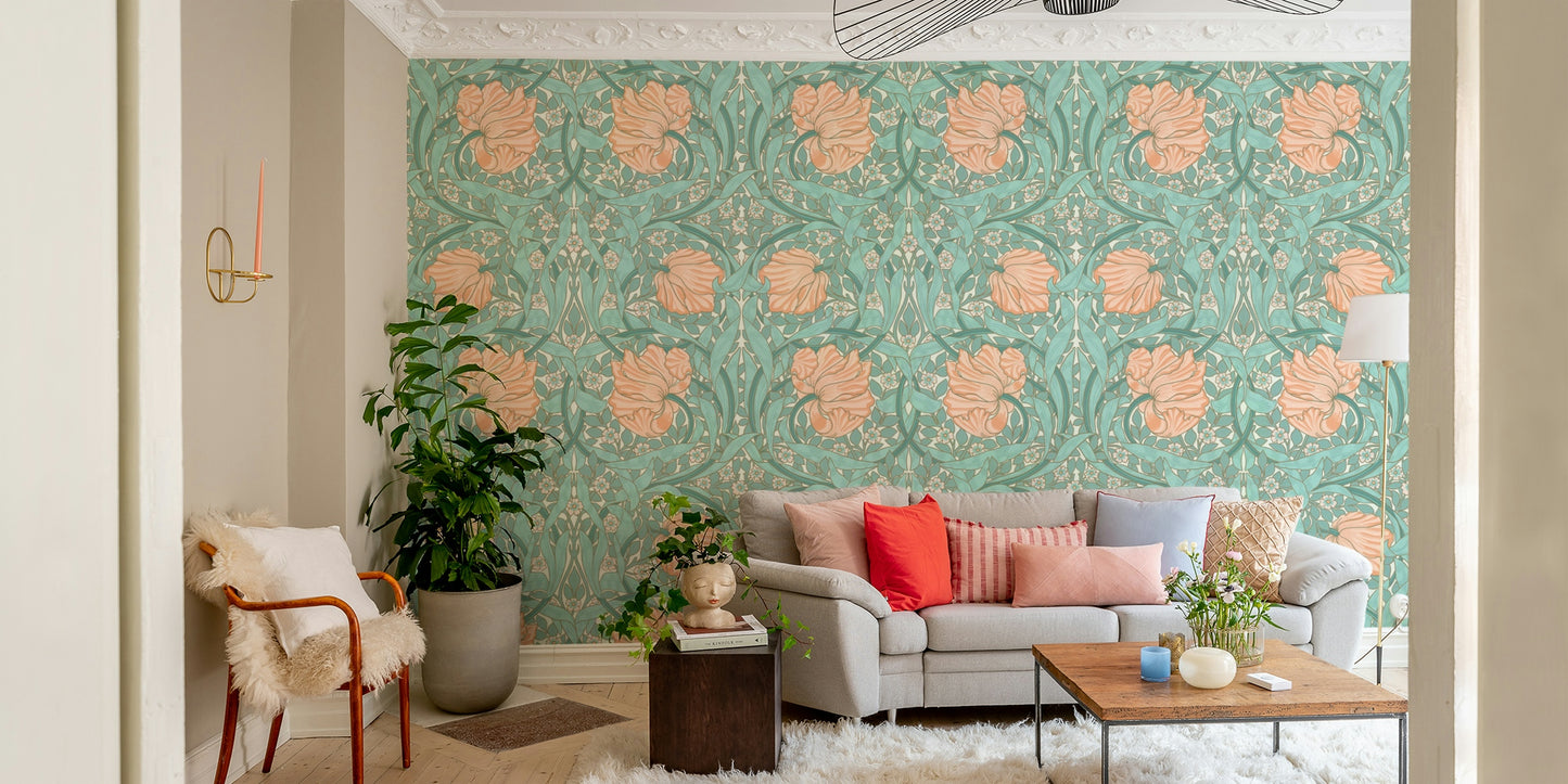 Handcrafted William Morris wallpaper

