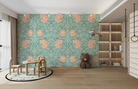 Pimpernel wallpaper with intricate flowers

