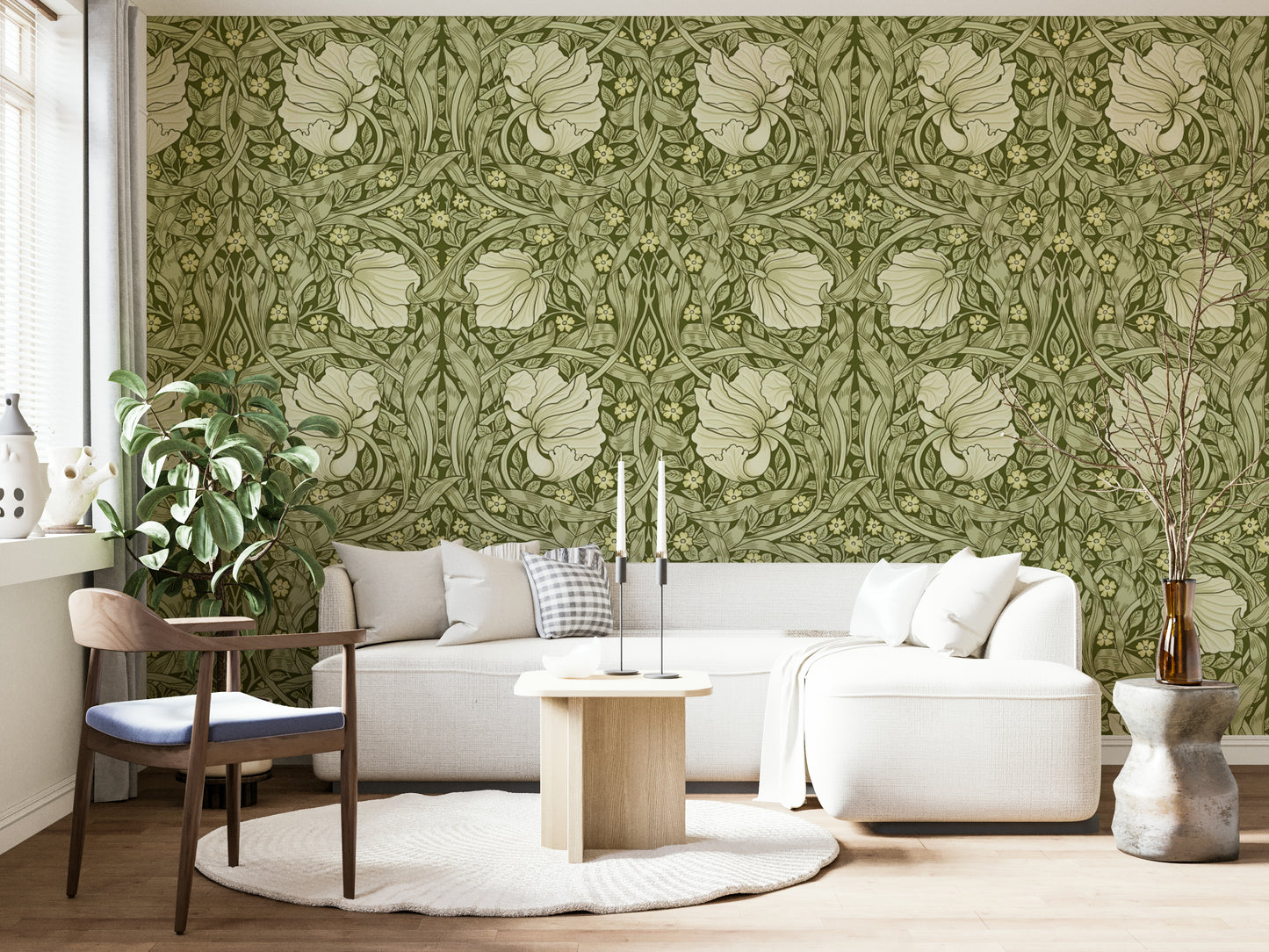 Handcrafted William Morris wallpaper

