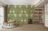 Detailed botanical pattern wallpaper

