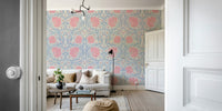 Elegant floral wallpaper for living rooms

