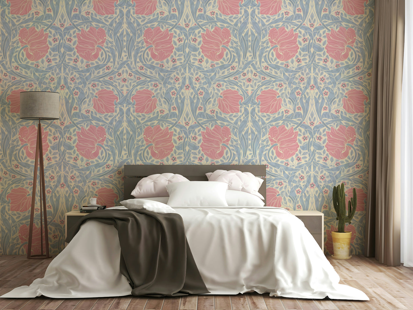 Handcrafted William Morris wallpaper

