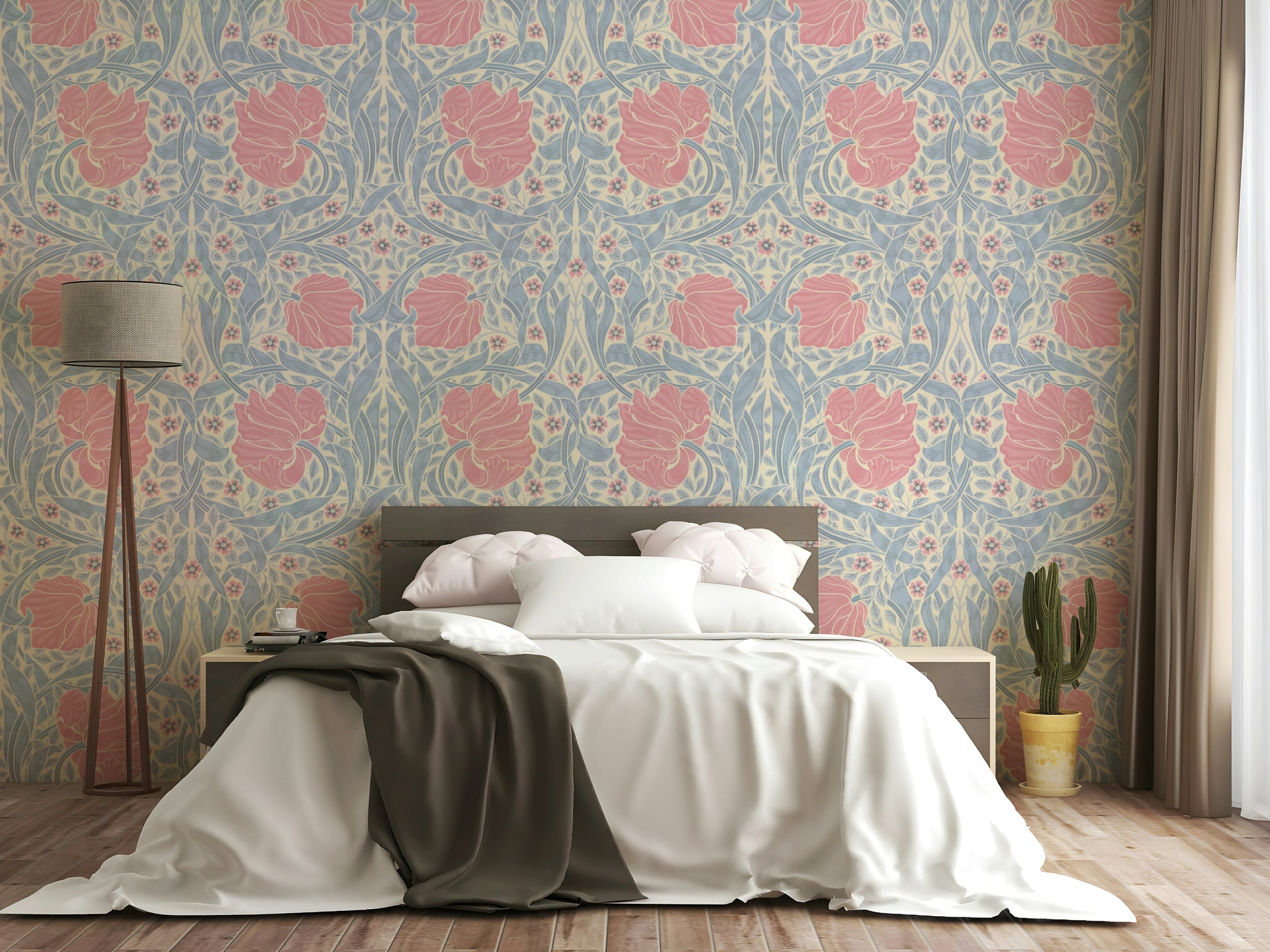 Handcrafted William Morris wallpaper

