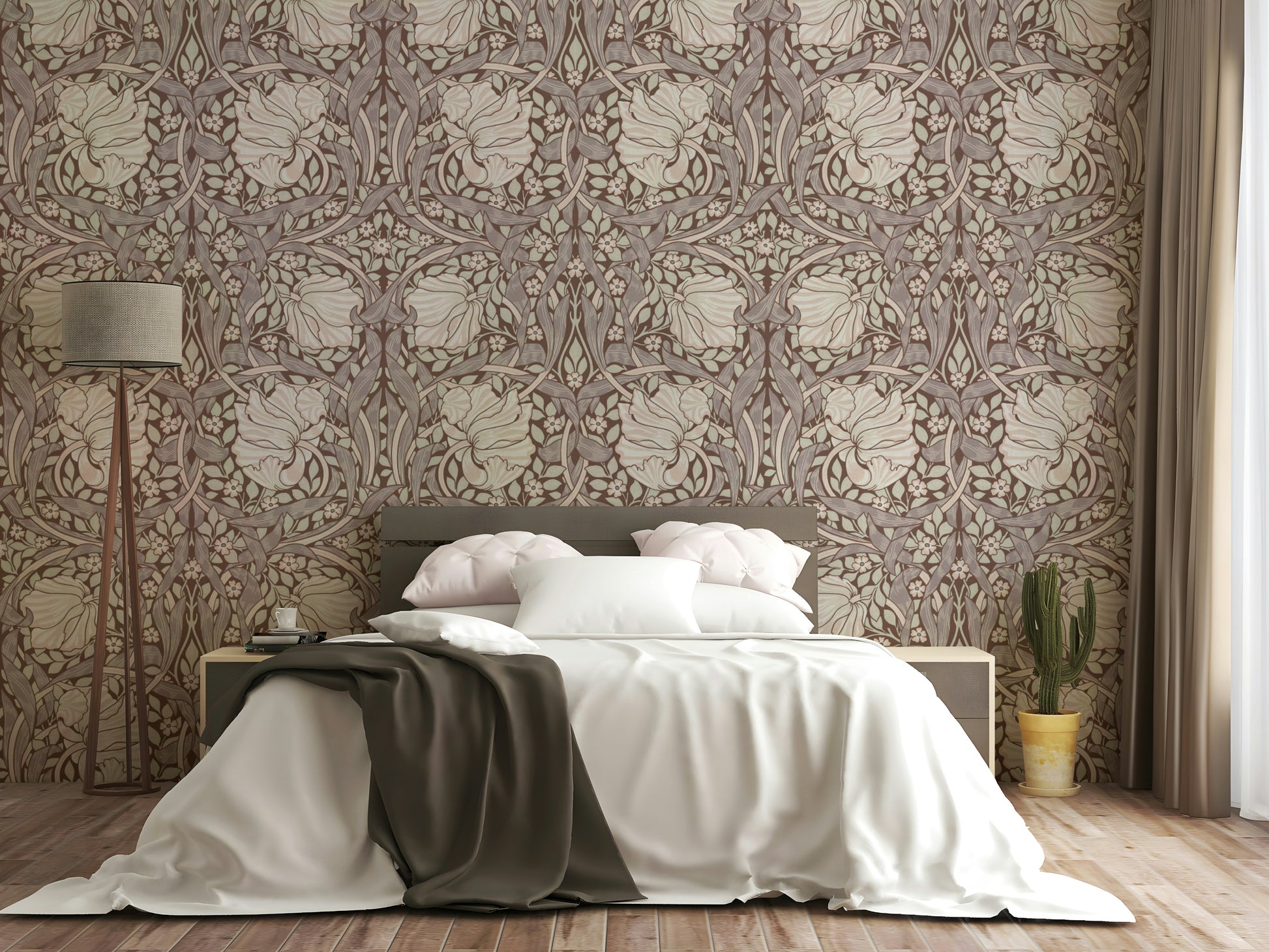 Pimpernel wallpaper with rich natural tones

