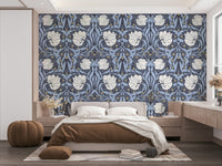 Peel and stick William Morris floral wallpaper

