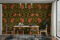 Pimpernel wallpaper with soft, earthy tones

